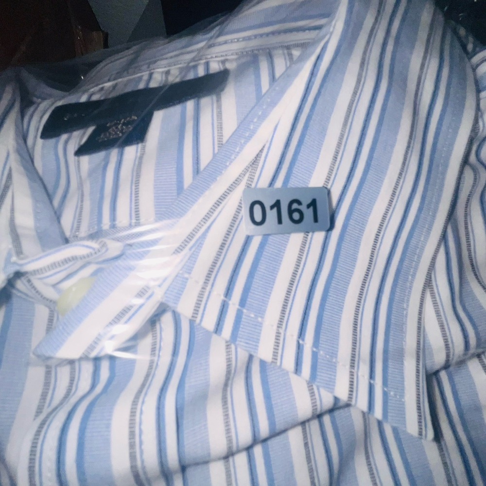 Banana Republic Mens Shirt XL Blue White Striped Long Sleeve Button Up - Picture 12 of 12